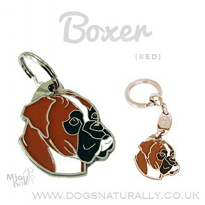 Boxer Dog ID Tag (Red)